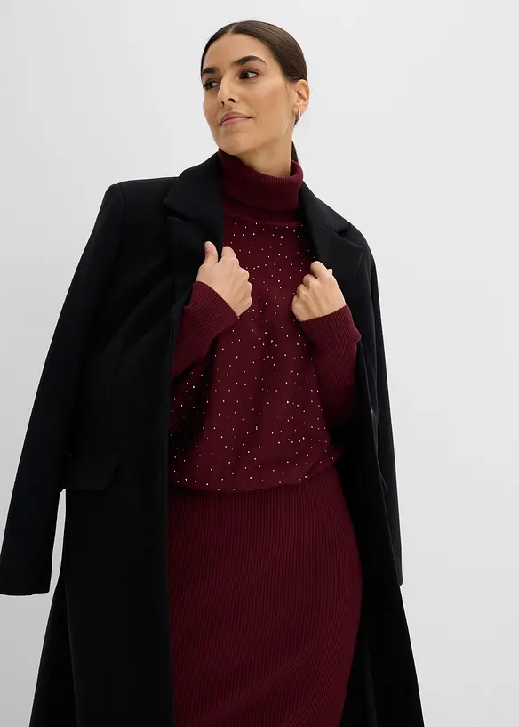 Strickkleid mit Glitzersteinchen, bonprix