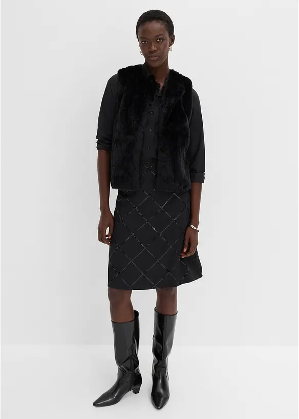 Jupe &agrave; sequins, bonprix