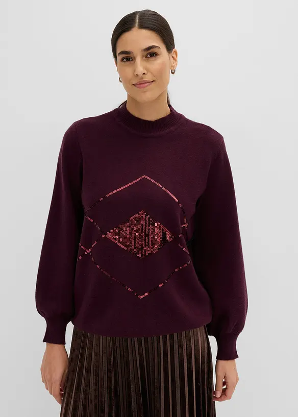 Pull &agrave; paillettes, bonprix