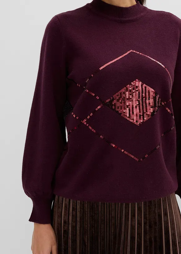 Pull &agrave; paillettes, bonprix