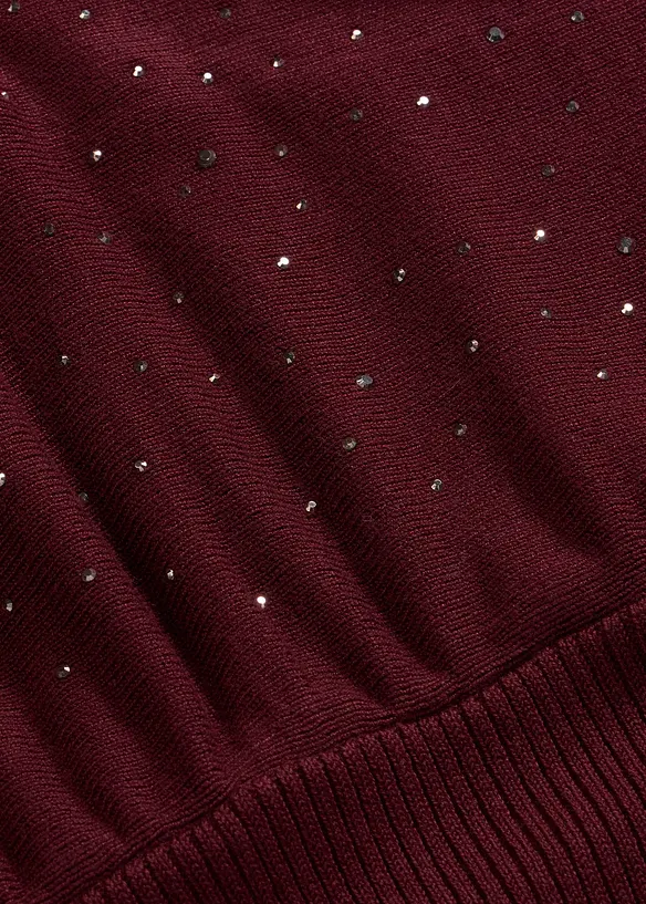 Strickkleid mit Glitzersteinchen, bonprix