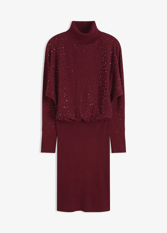 Strickkleid mit Glitzersteinchen, bonprix