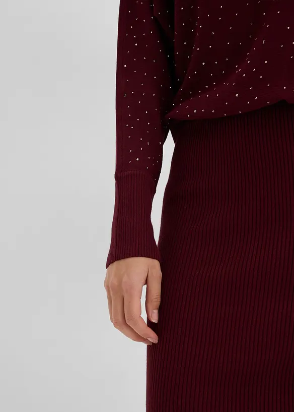 Strickkleid mit Glitzersteinchen, bonprix