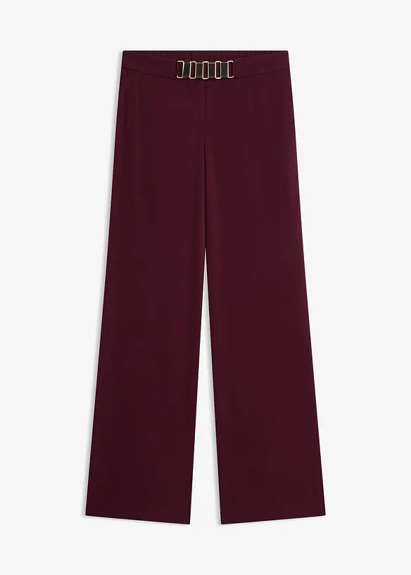 Pantalon de tailleur avec ceinture d&eacute;corative, bonprix