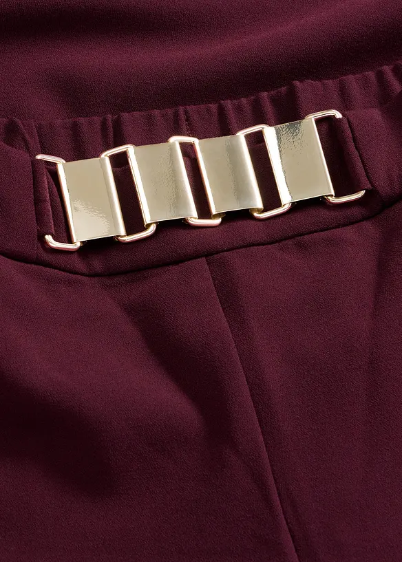Pantalon de tailleur avec ceinture d&eacute;corative, bonprix