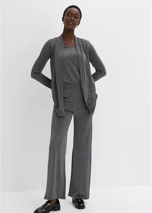 Glitzershirt in 2-1 Optik mit Hose (2-tlg. Set), bonprix