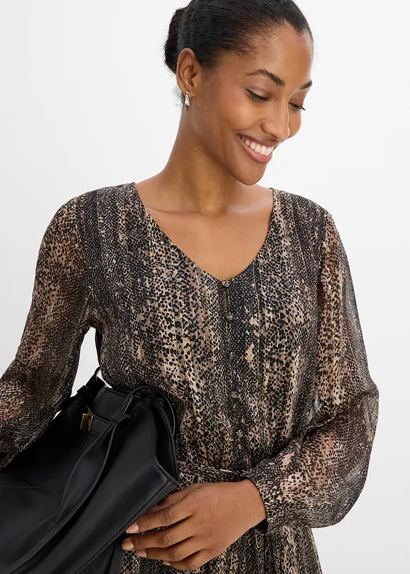 Chiffonkleid mit Bindeband, bonprix
