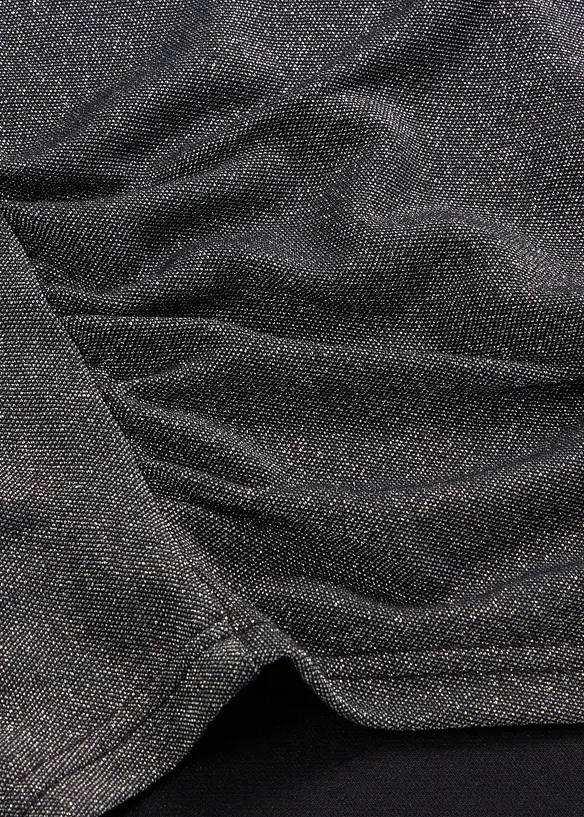 Shirt mit Zipfelsaum und Glitzer, bonprix
