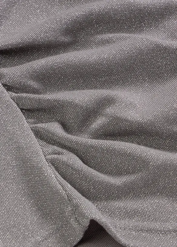 Shirt mit Zipfelsaum und Glitzer, bonprix