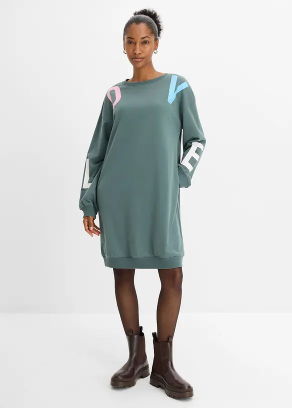 Sweatkleid aus weichem Baumwoll-Mix, bonprix
