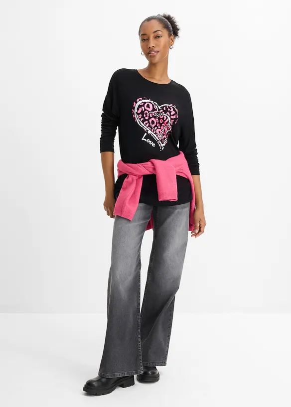 Langarmshirt aus softer Viskose, bonprix