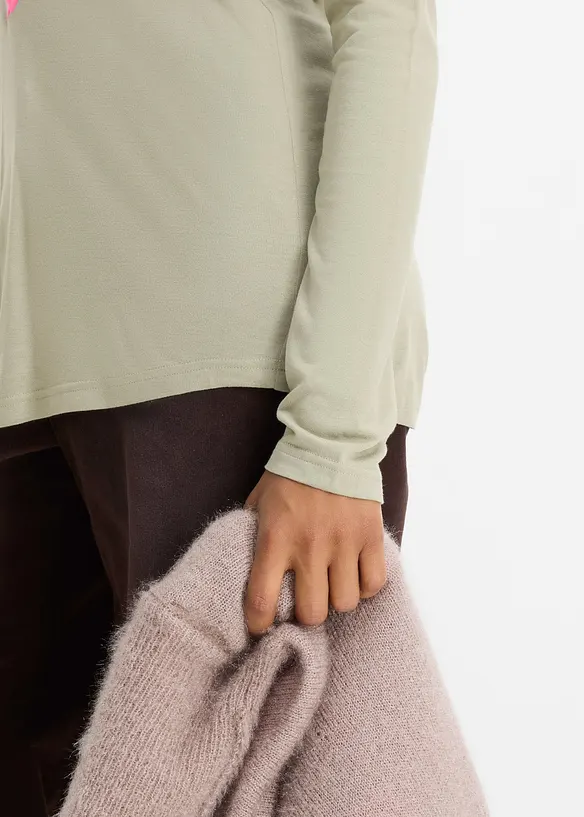 Langarmshirt aus softer Viskose, bonprix