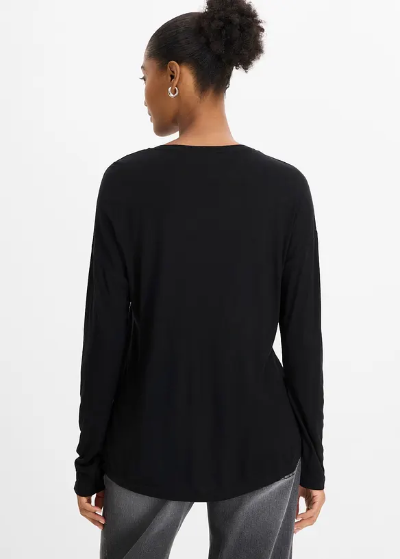 Langarmshirt aus softer Viskose, bonprix