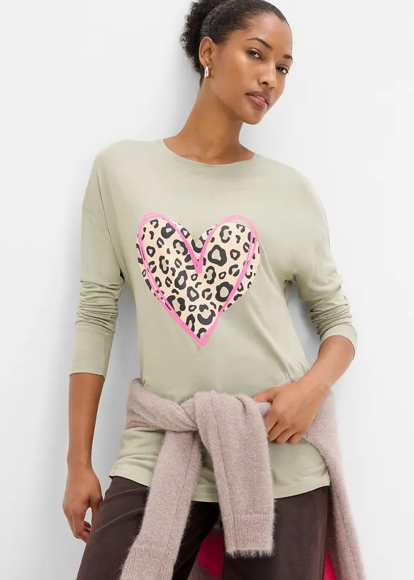 Langarmshirt aus softer Viskose, bonprix