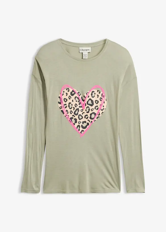 Langarmshirt aus softer Viskose, bonprix