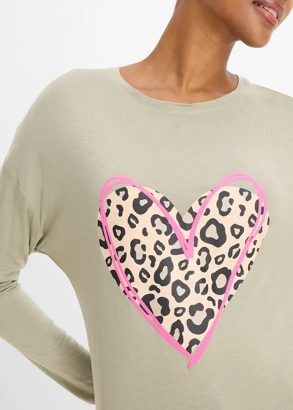 Langarmshirt aus softer Viskose, bonprix