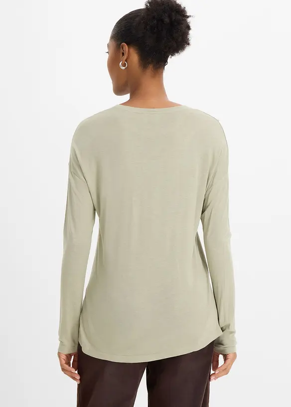 Langarmshirt aus softer Viskose, bonprix