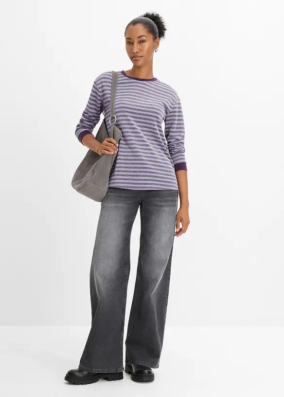 Langarmshirt mit Glitzergarn, bonprix