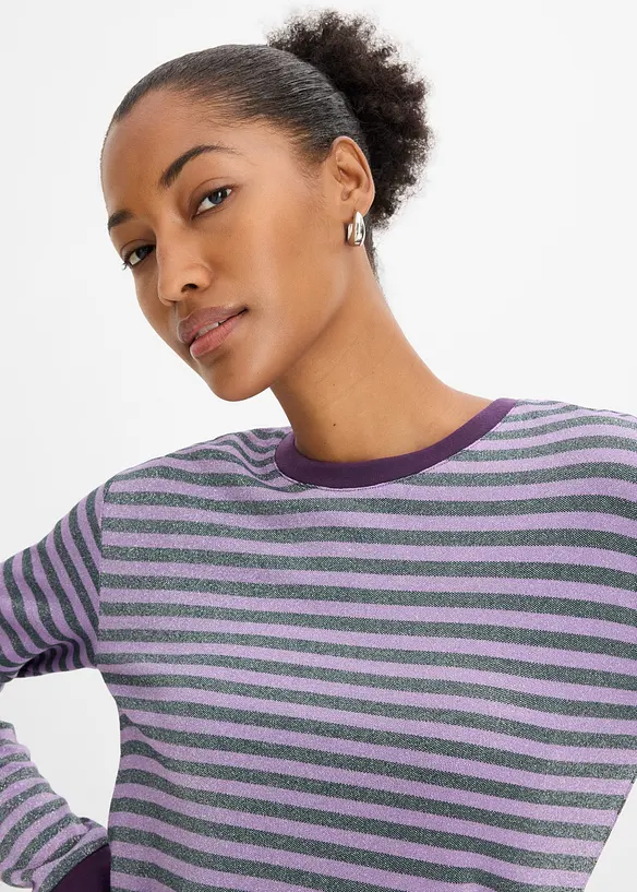 Langarmshirt mit Glitzergarn, bonprix