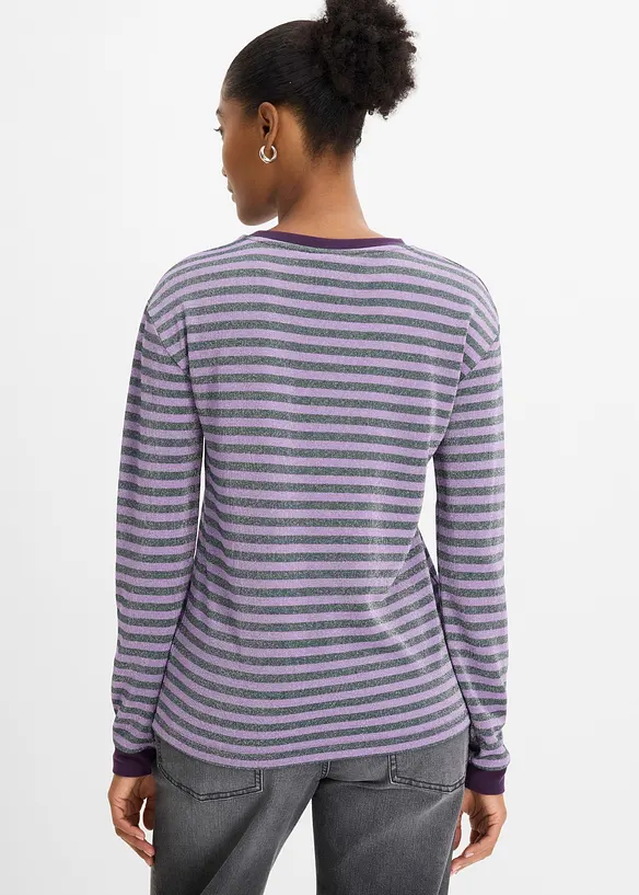 Langarmshirt mit Glitzergarn, bonprix