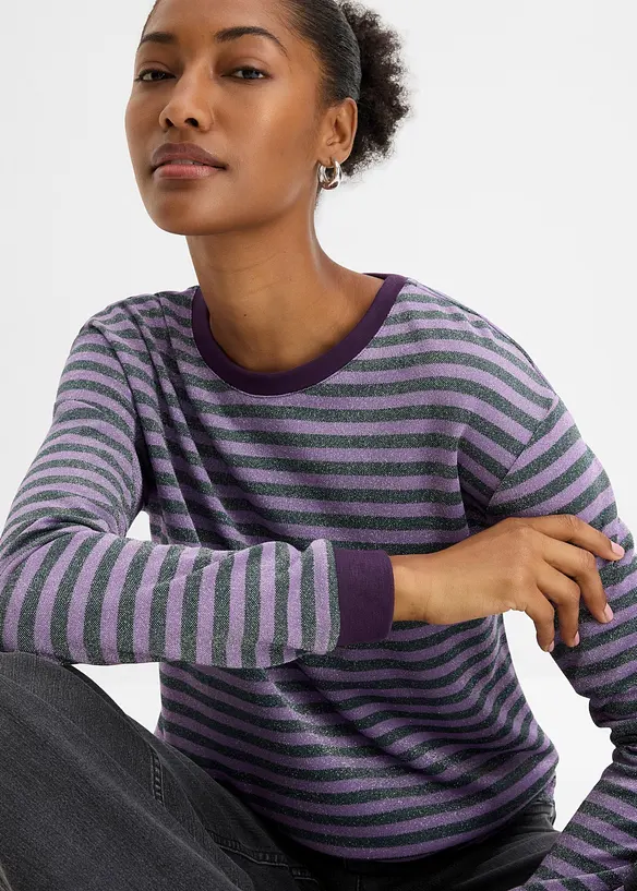 Langarmshirt mit Glitzergarn, bonprix