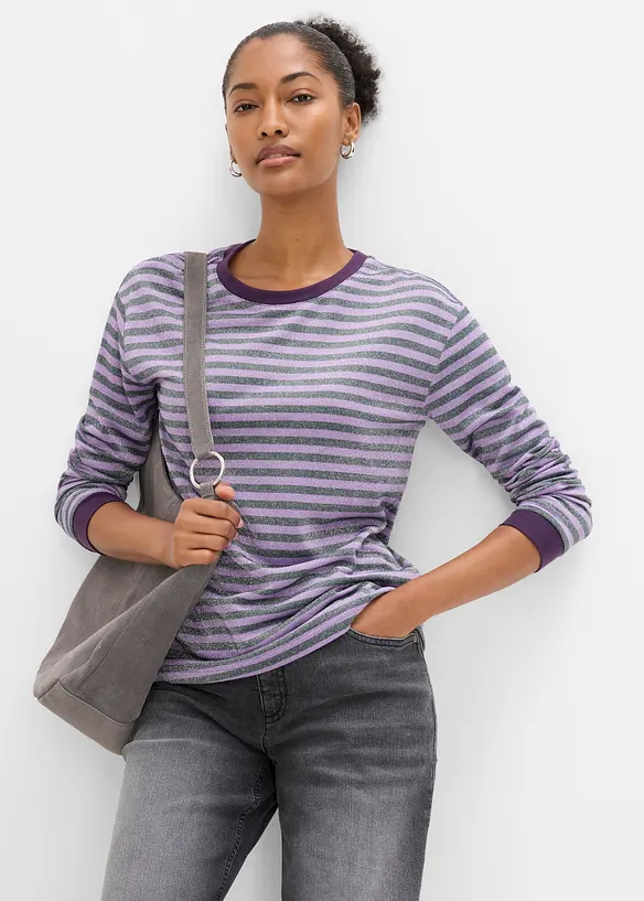 Langarmshirt mit Glitzergarn, bonprix