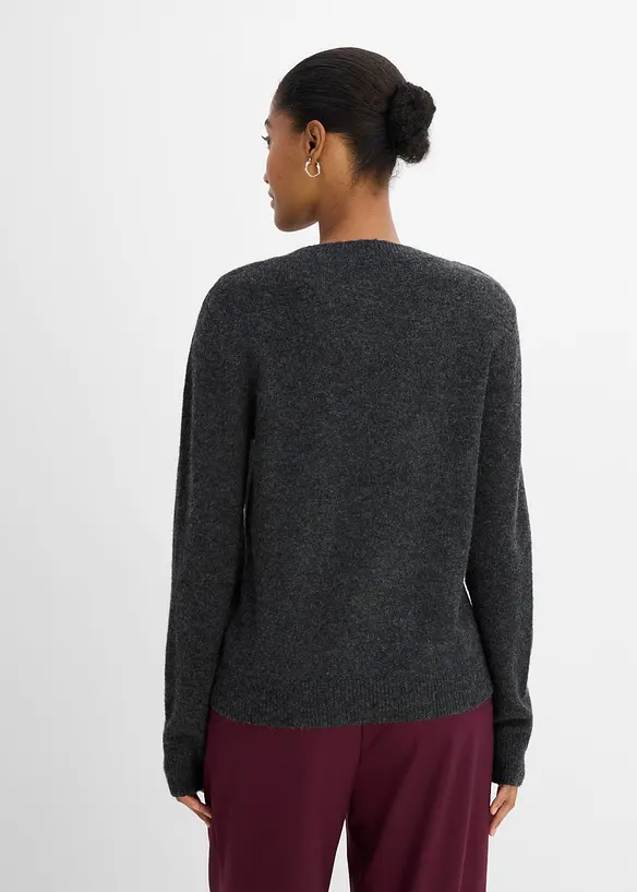 Gilet en maille avec sequins sur le haut devant, bonprix