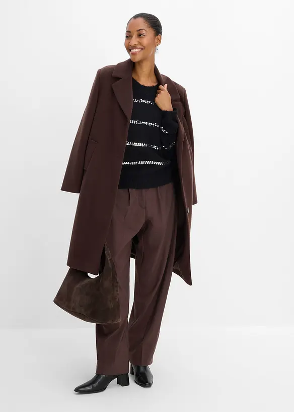 Pull en fine maille &agrave; sequins, bonprix
