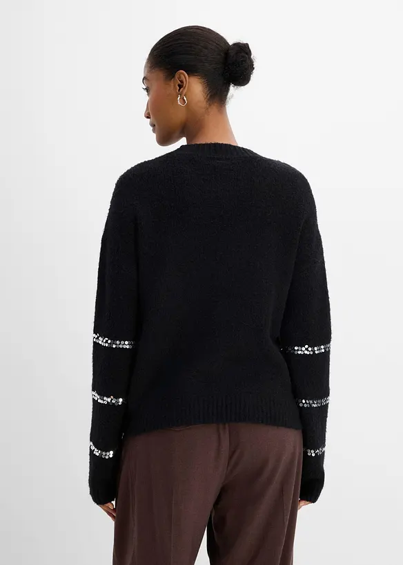 Pull en fine maille &agrave; sequins, bonprix