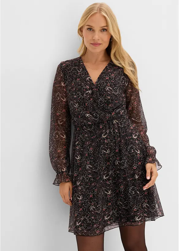 Jerseykleid aus feinem Mesh, bonprix