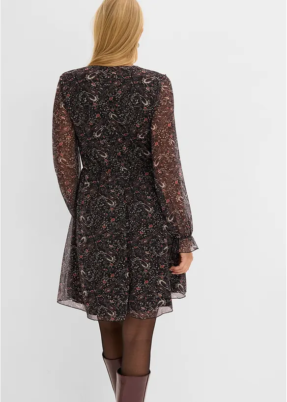 Jerseykleid aus feinem Mesh, bonprix