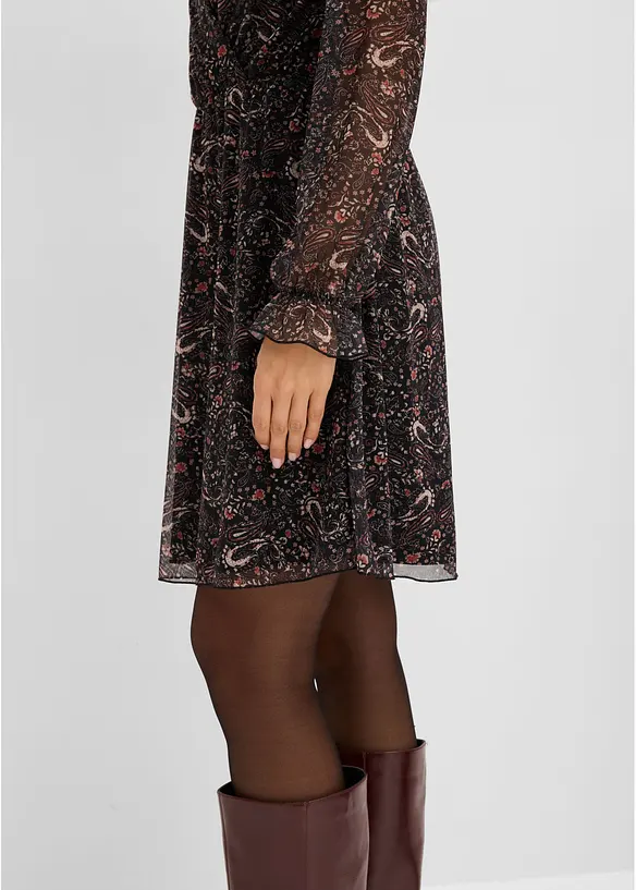 Jerseykleid aus feinem Mesh, bonprix