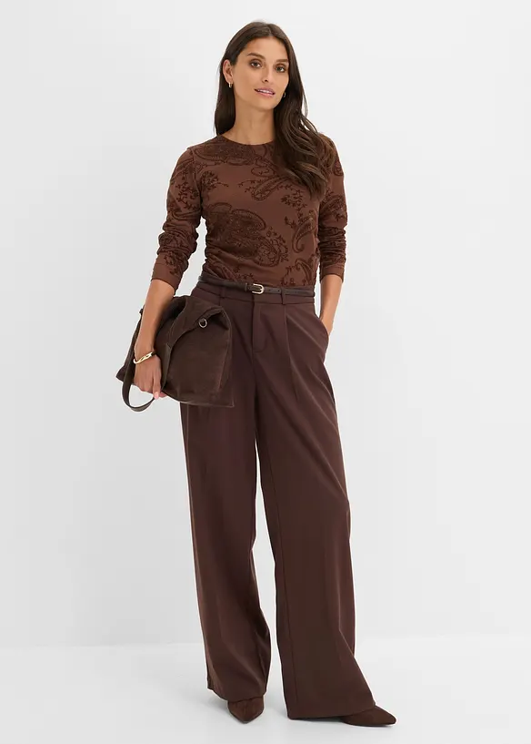 Langarmshirt aus feinem Mesh, bonprix