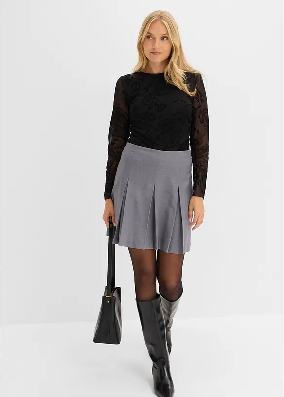 Langarmshirt aus feinem Mesh, bonprix