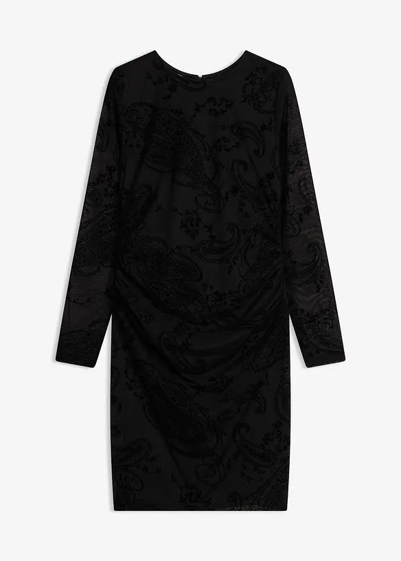 Jerseykleid aus feinem Mesh, bonprix