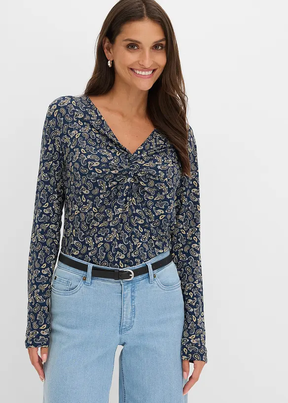 Langarmshirt mit Allover-Paisleymuster, bonprix