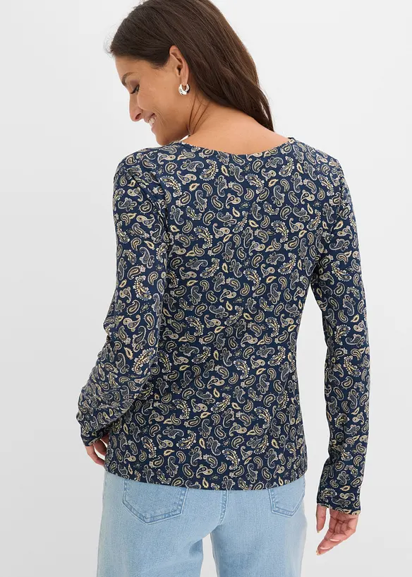 Langarmshirt mit Allover-Paisleymuster, bonprix