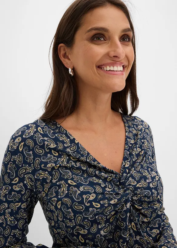Langarmshirt mit Allover-Paisleymuster, bonprix