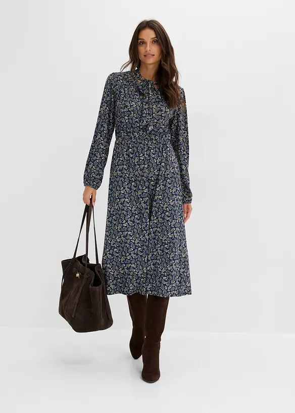 Jerseykleid mit Allover-Print, bonprix
