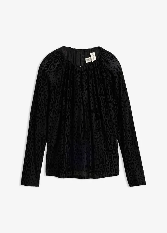 Langarmshirt aus feinem Mesh, bonprix