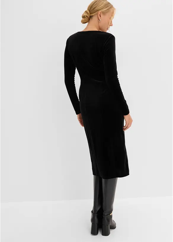 Jerseykleid aus Samt, bonprix
