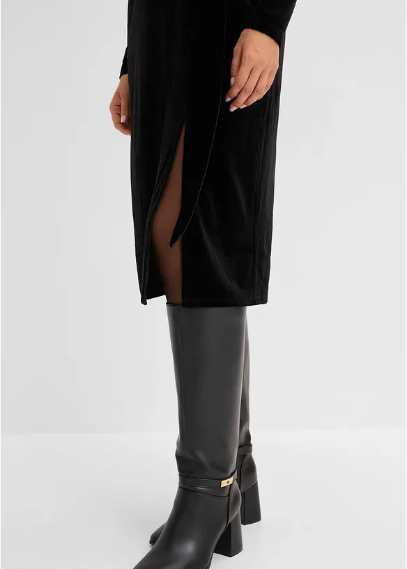 Jerseykleid aus Samt, bonprix