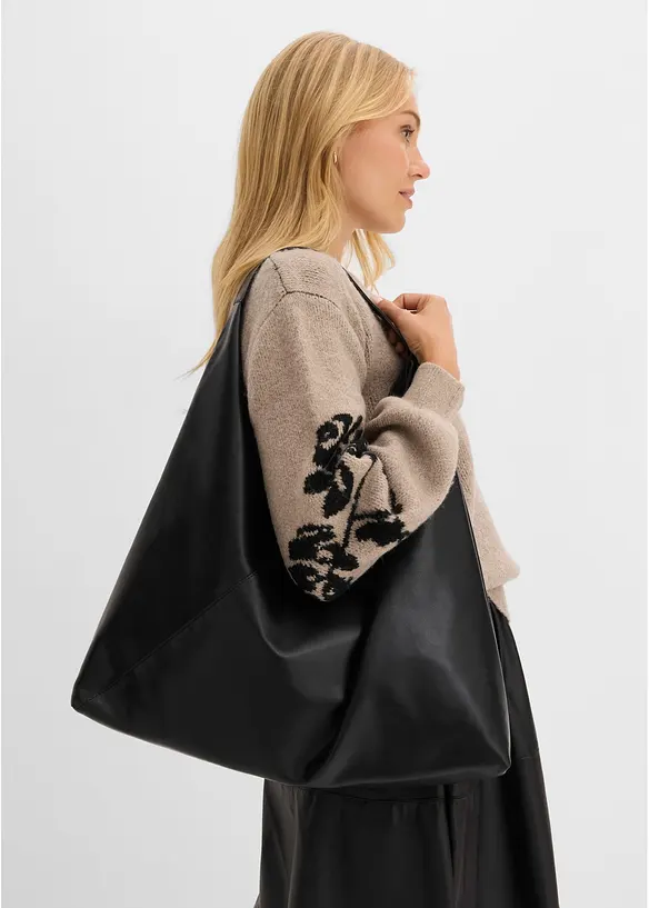 Pull en fine maille &agrave; manches ballon, bonprix
