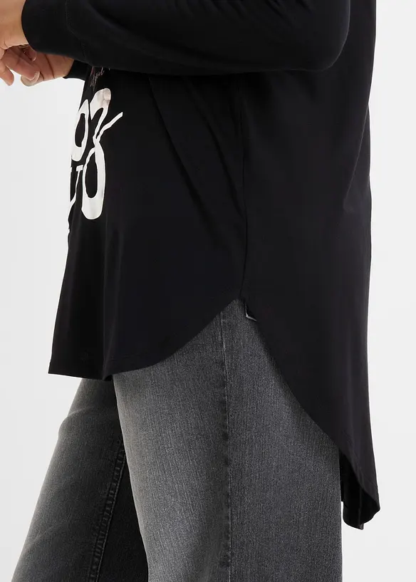Langarmshirt aus flie&szlig;endem Viskose-Mix, bonprix