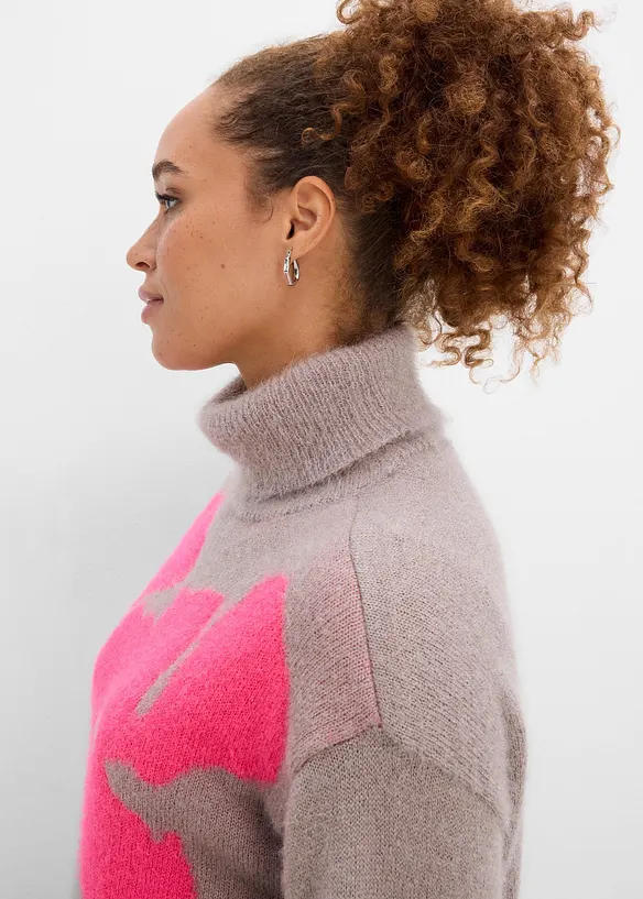 Weiter Rollkragenpullover, bonprix