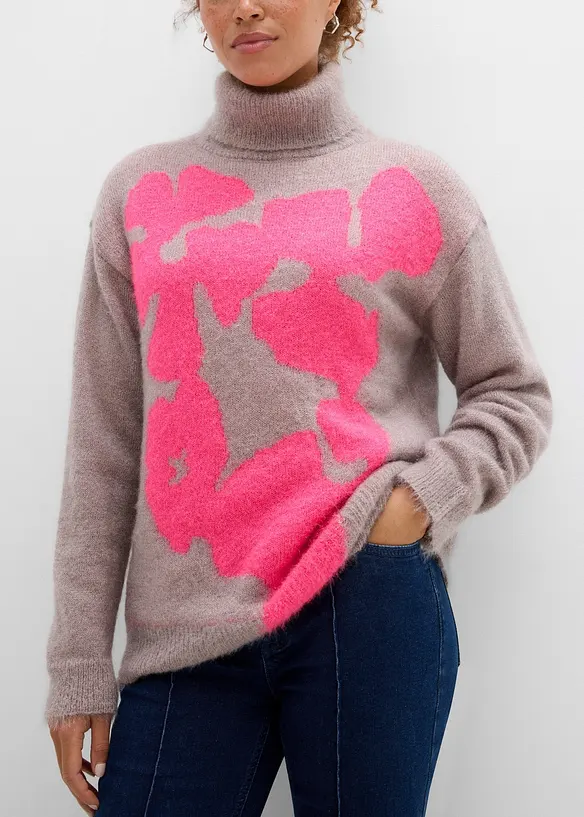 Weiter Rollkragenpullover, bonprix