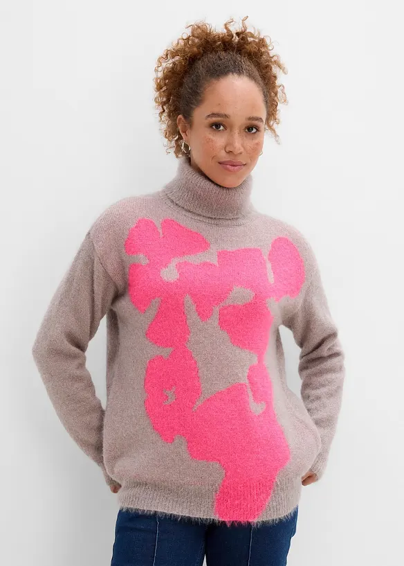 Weiter Rollkragenpullover, bonprix