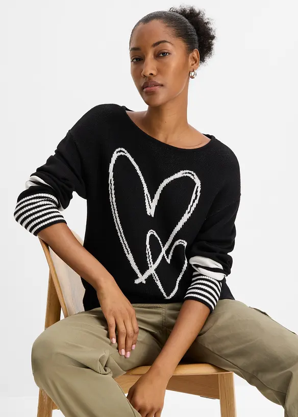 Pull en jacquard, bonprix