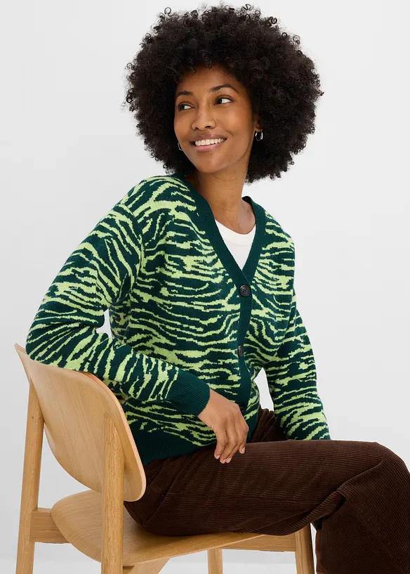 Gilet en maille jacquard, bonprix