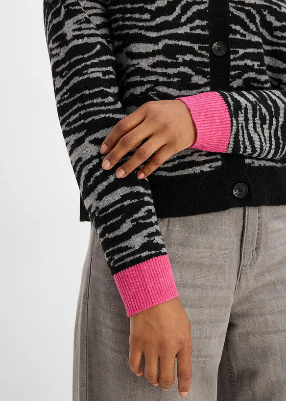 Gilet en maille jacquard, bonprix
